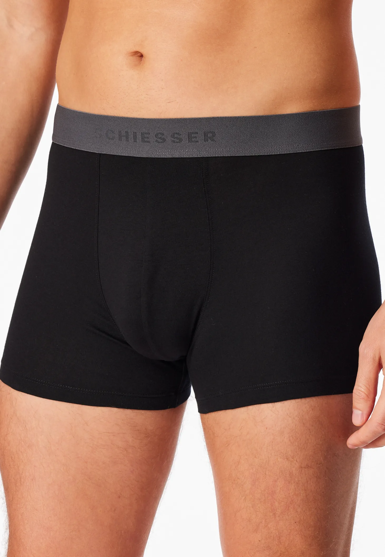 Shorts 3er-Pack Webgummibund schwarz - 95/5