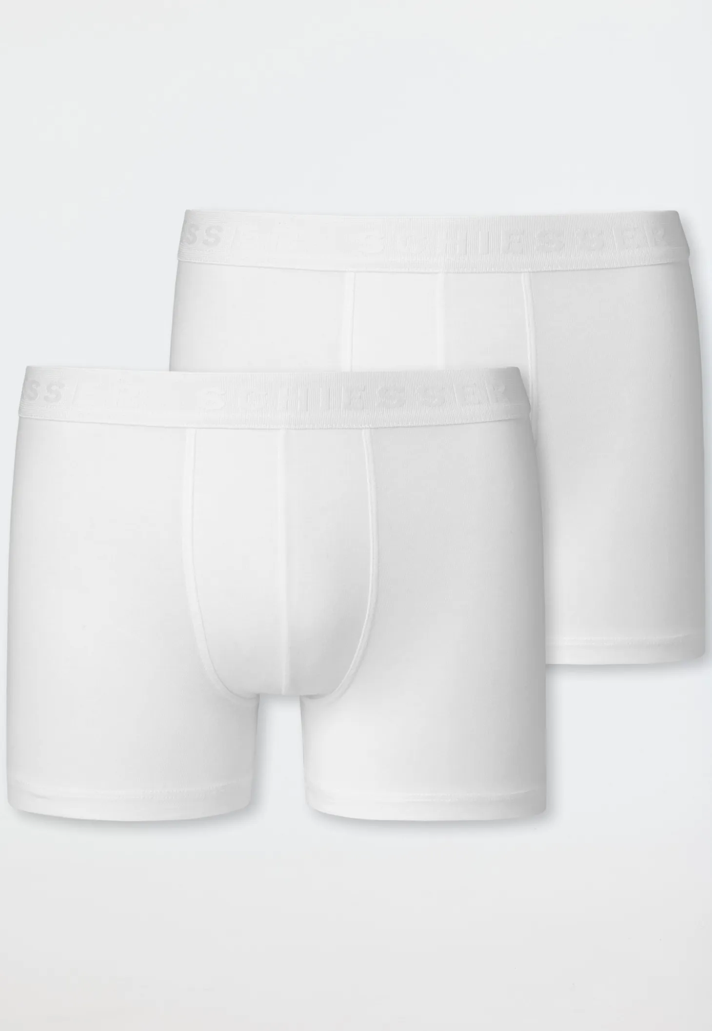 Shorts 2er-Pack Webgummibund weiß - 95/5