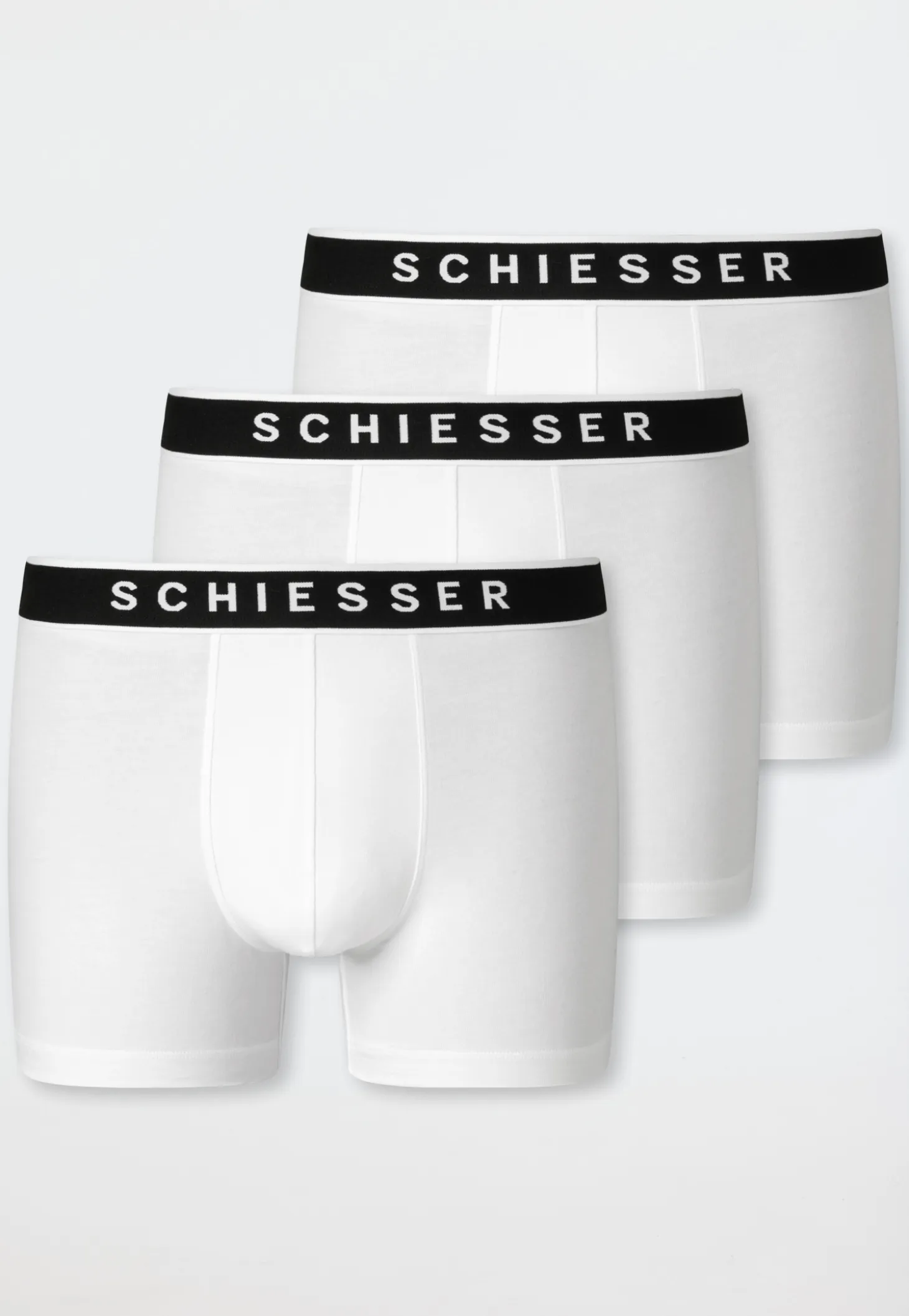 Shorts 3er-Pack Webgummibund weiß - 95/5