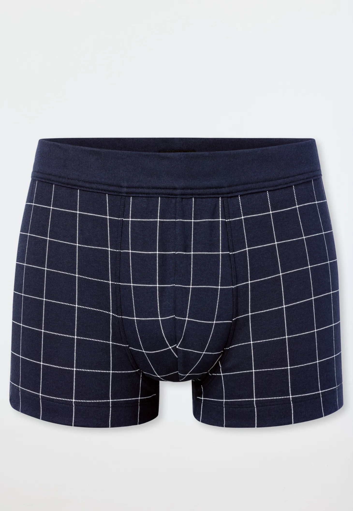 Shorts Feininterlock kariert nachtblau - Fine Interlock