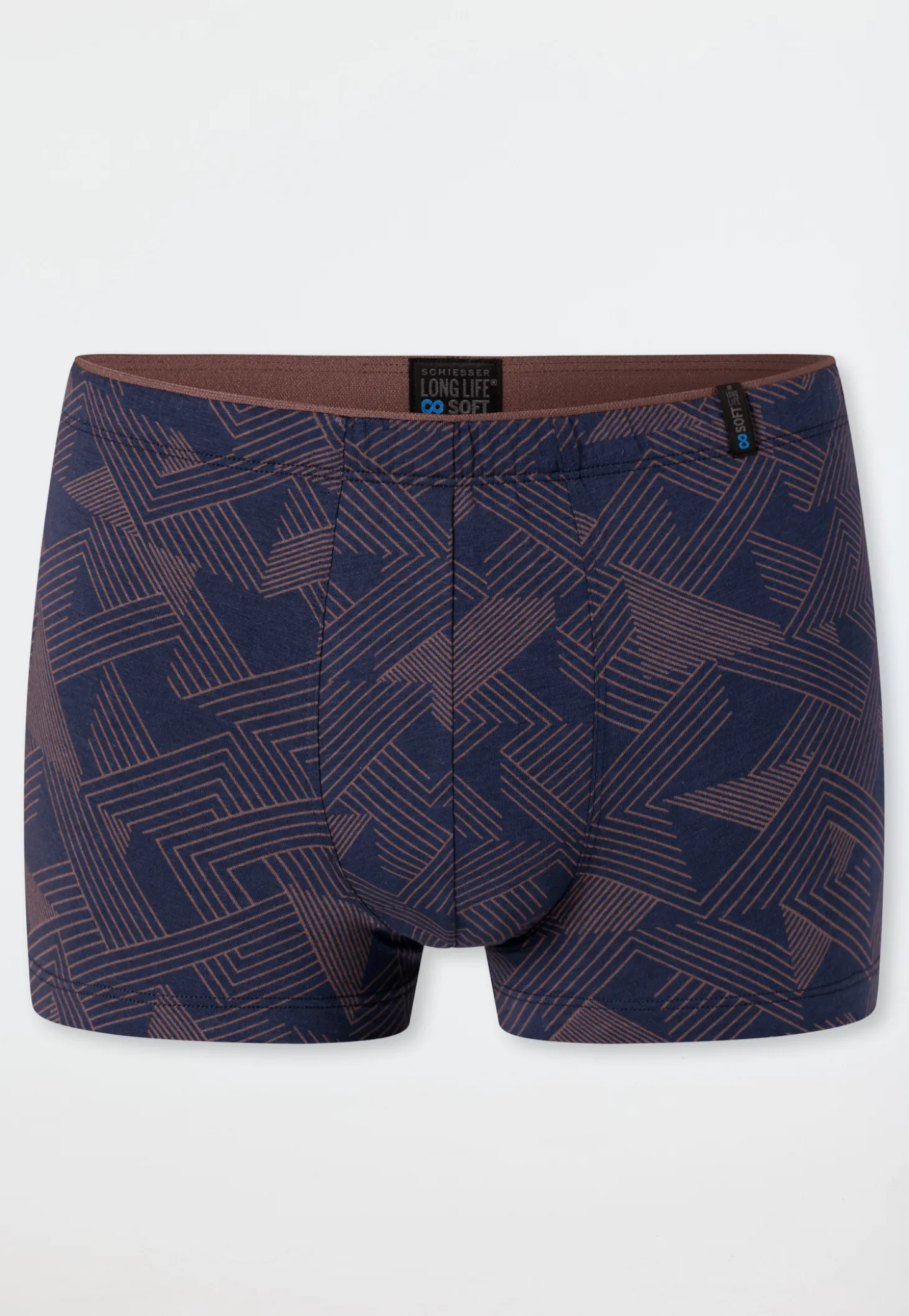 Shorts Modal gemustert braun - Long Life Soft