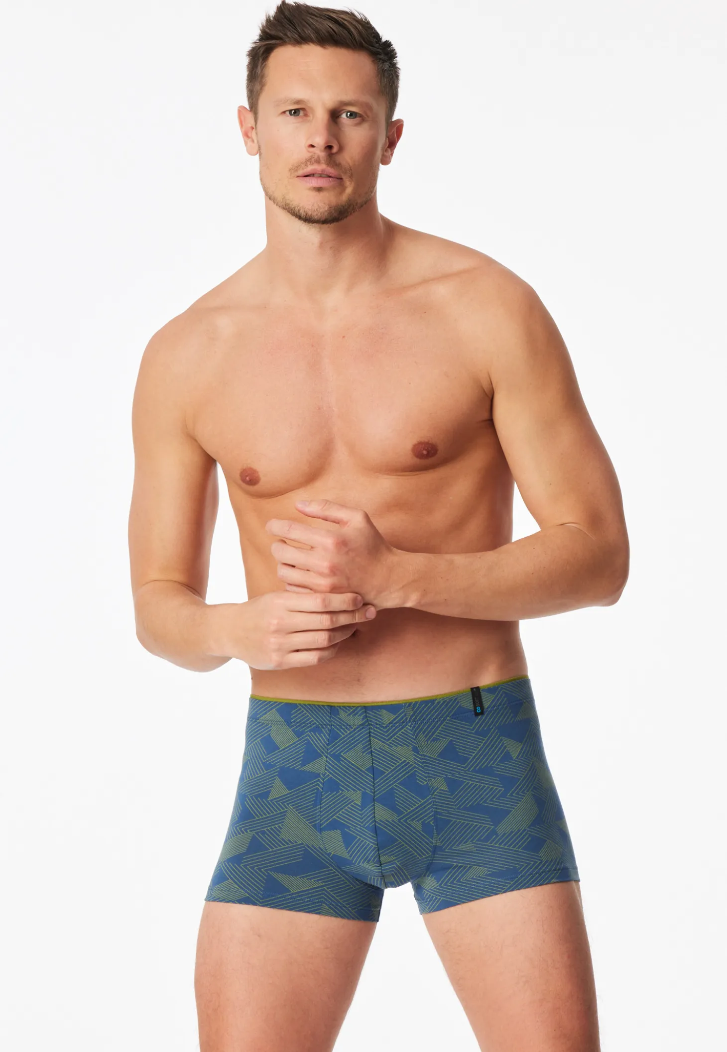 Shorts Modal gemustert grasgrün - Long Life Soft