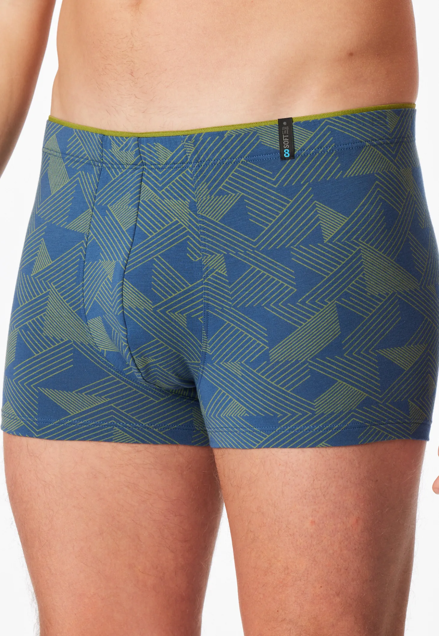 Shorts Modal gemustert grasgrün - Long Life Soft