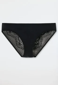 Slip Microfaser Spitze schwarz - Invisible Lace