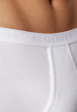 Slip mit Eingriff Doppelripp weiß - Original Classics