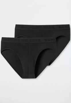 Slips 2er-Pack Webgummibund schwarz - 95/5