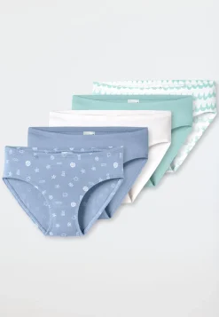 Slips 5er-Pack Wellen Muscheln mehrfarbig - 95/5