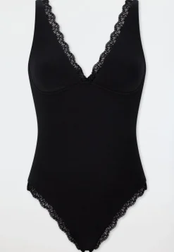 Soft-BH-Body Spitze schwarz - Unique Cotton