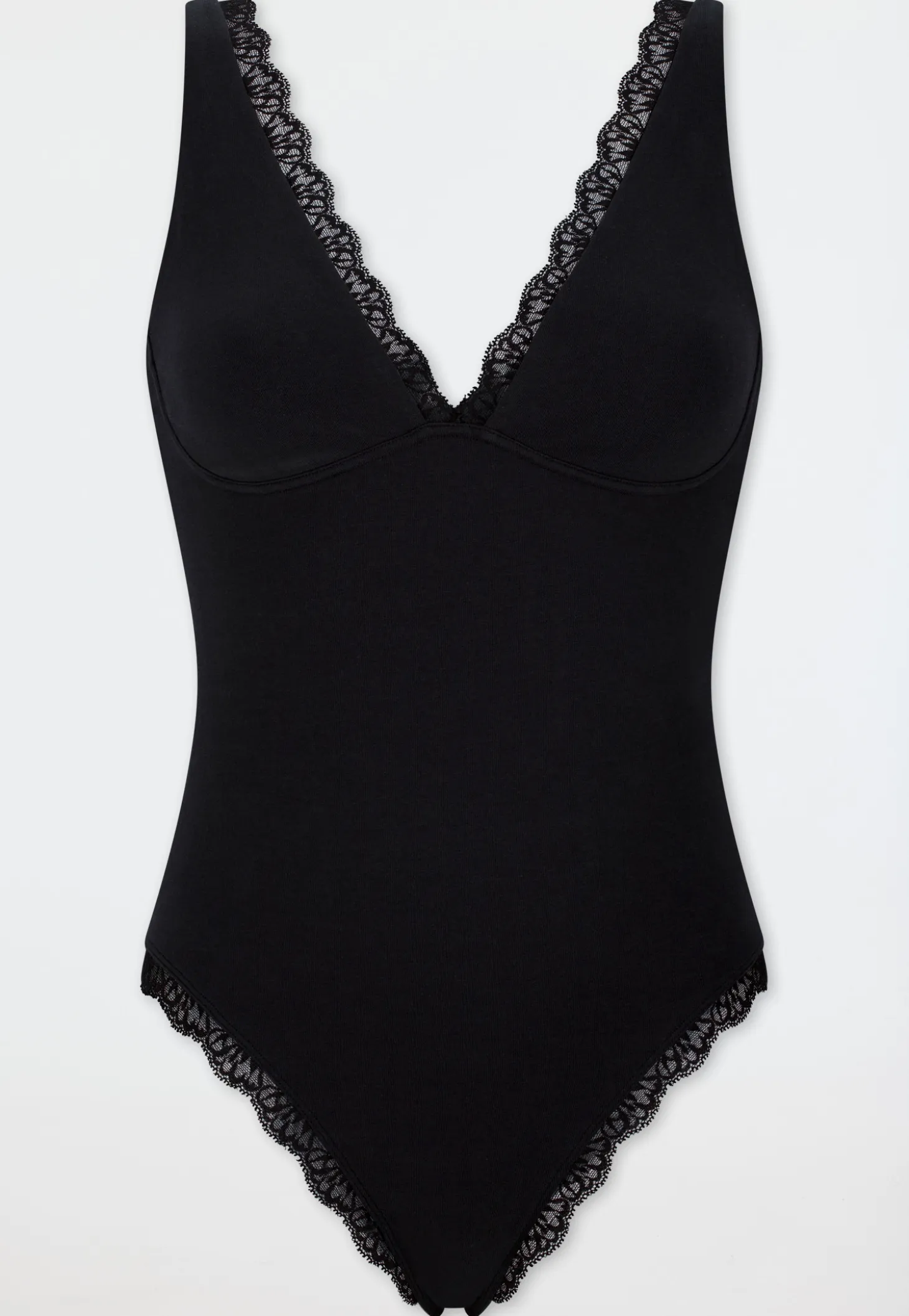 Soft-BH-Body Spitze schwarz - Unique Cotton