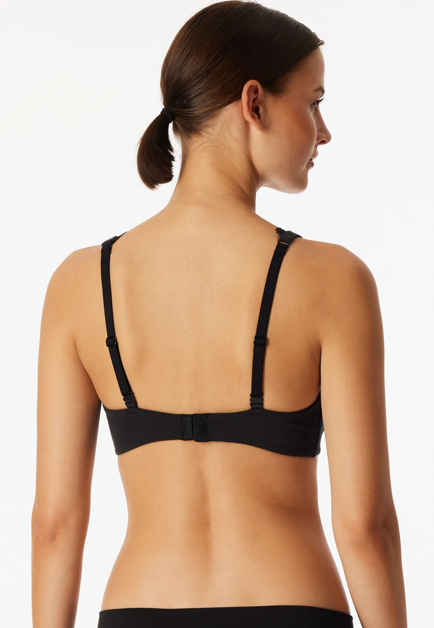 Soft-BH gemoldet ohne Bügel Spitze schwarz - Unique Cotton