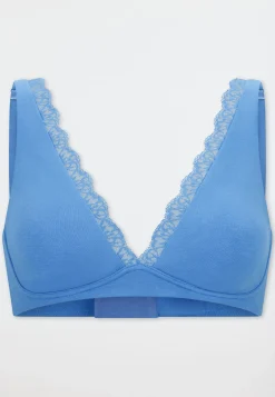 Soft-BH gemoldet ohne Bügel Spitze aqua - Unique Cotton