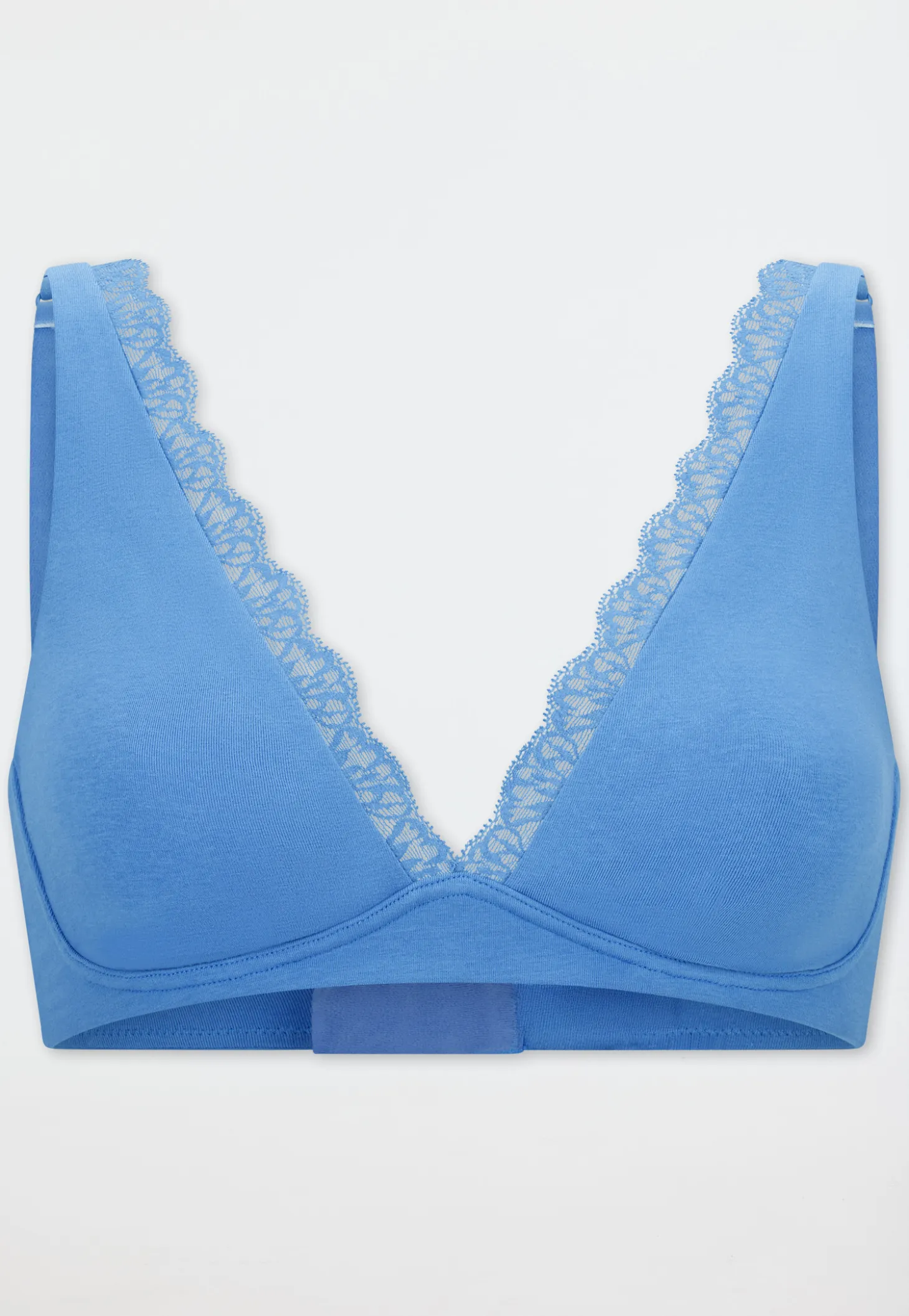 Soft-BH gemoldet ohne Bügel Spitze aqua - Unique Cotton