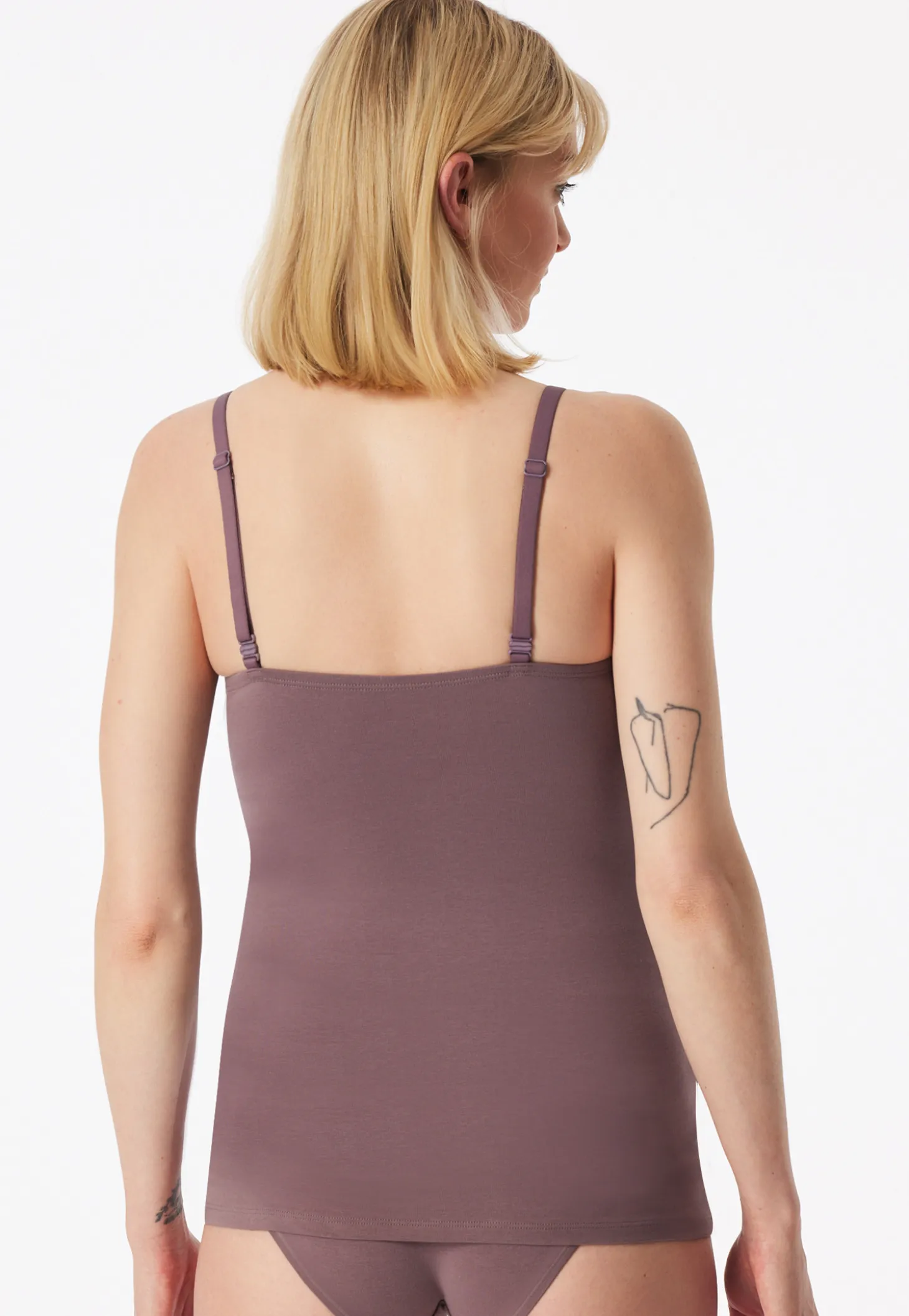 Spaghettitop Schwangerschaftswäsche mauve - Unique Maternity