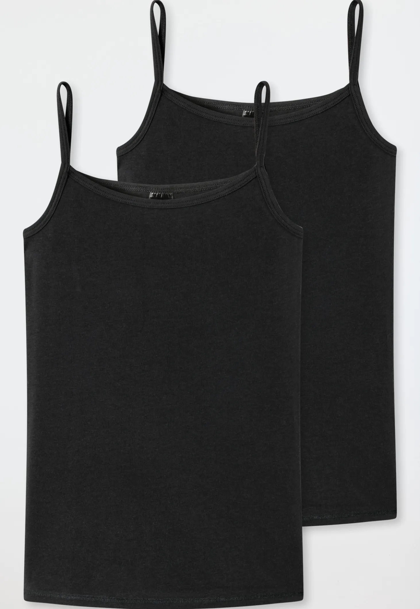 Spaghetti-Tops 2er-Pack schwarz - 95/5