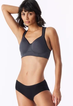Sport-BH Softcup bügellos Medium Support anthrazit - Active