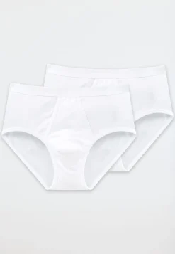 Sportslips 2er-Pack mit Eingriff Feinripp weiß - Original Feinripp