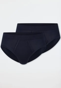 Sportslips 2er Pack mit Eingriff navy - Essentials Feinripp