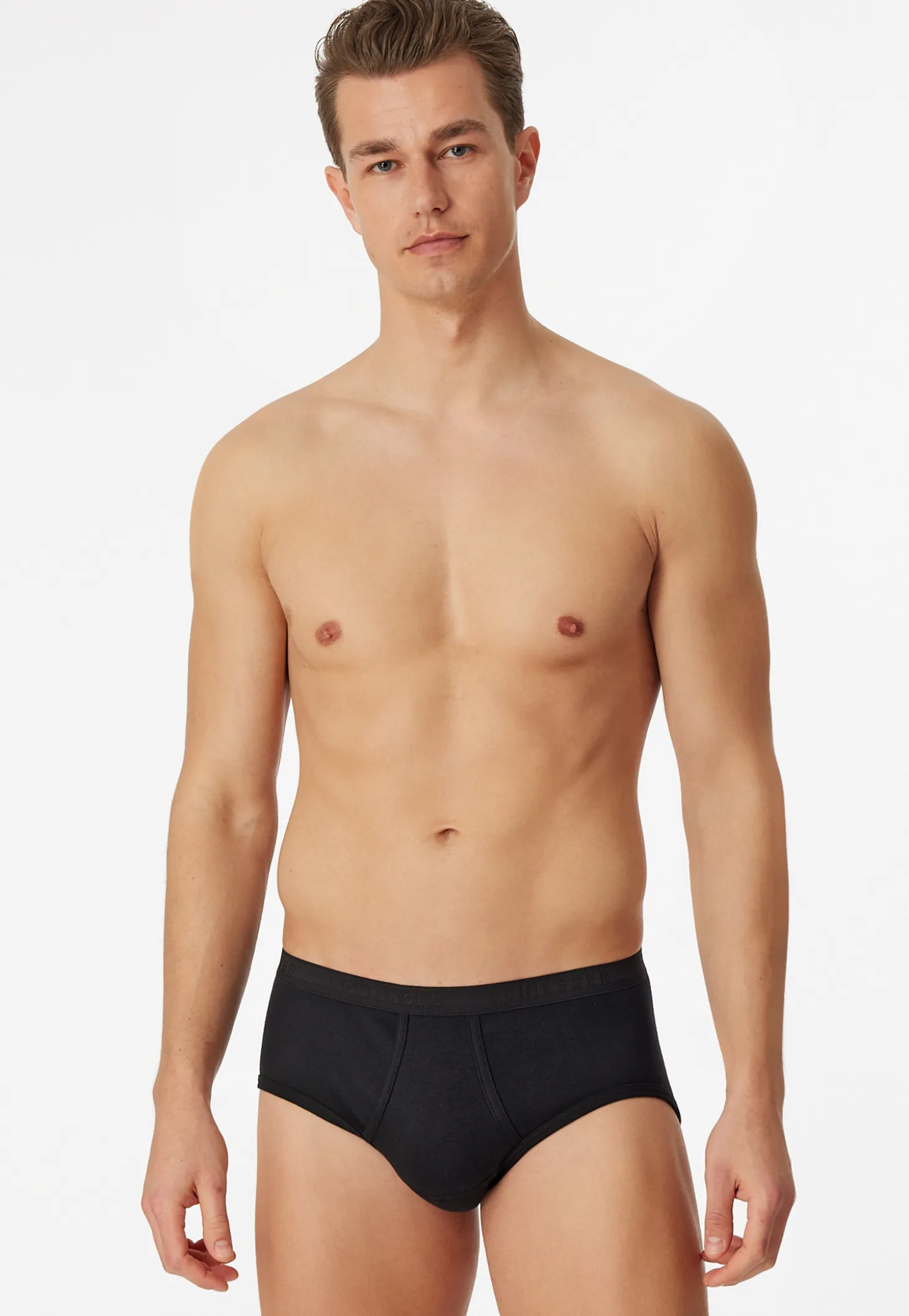 Sportslips 2er-Pack mit Eingriff Feinripp schwarz - Original Feinripp