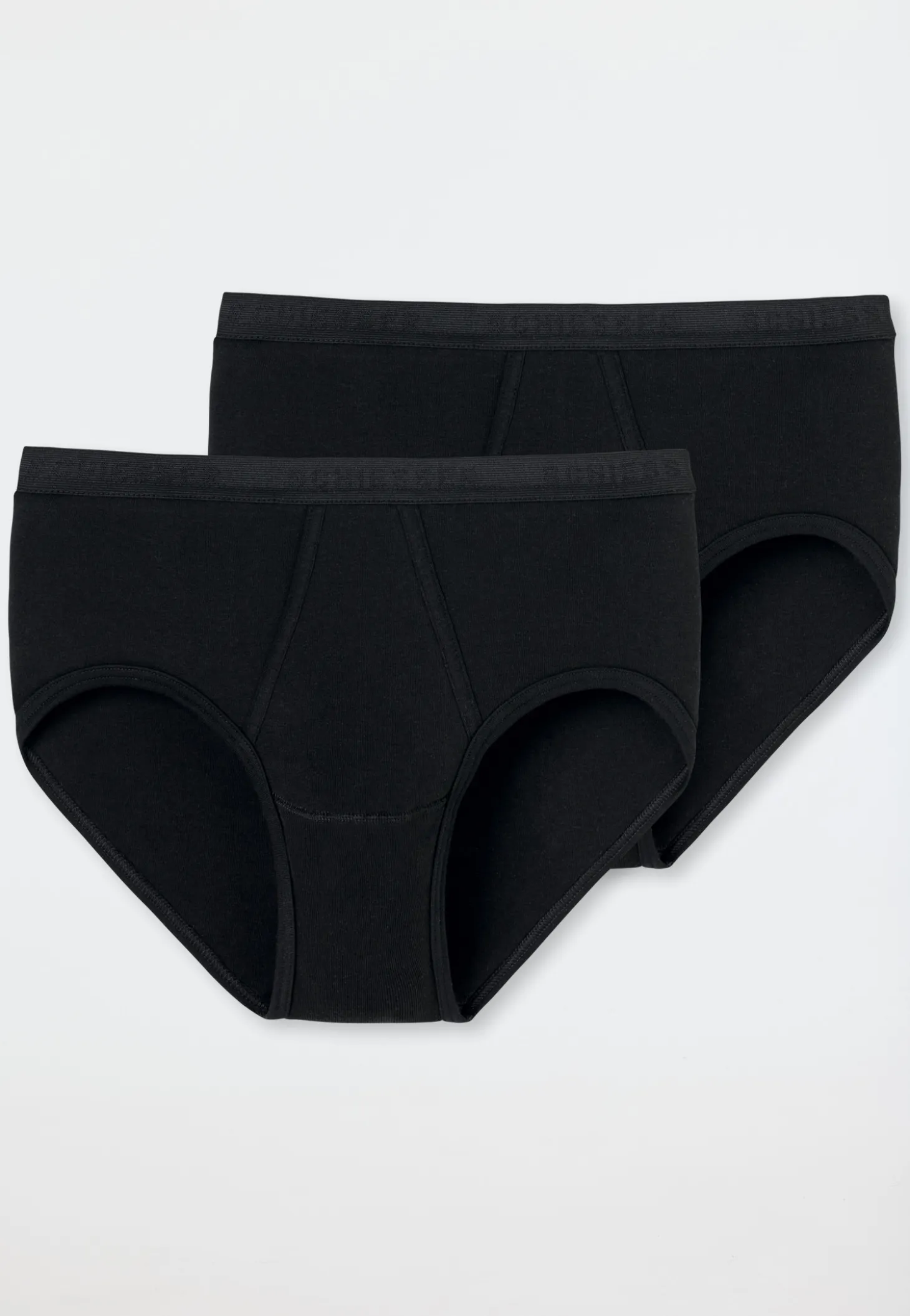 Sportslips 2er-Pack mit Eingriff Feinripp schwarz - Original Feinripp
