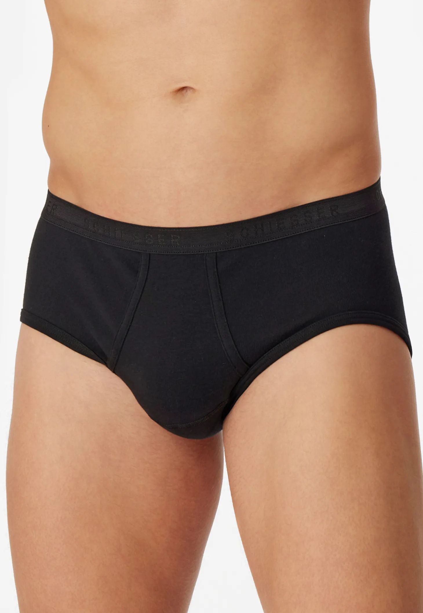 Sportslips 2er-Pack mit Eingriff Feinripp schwarz - Original Feinripp
