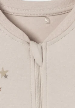 Strampler lang Teddybär beige-meliert - Baby