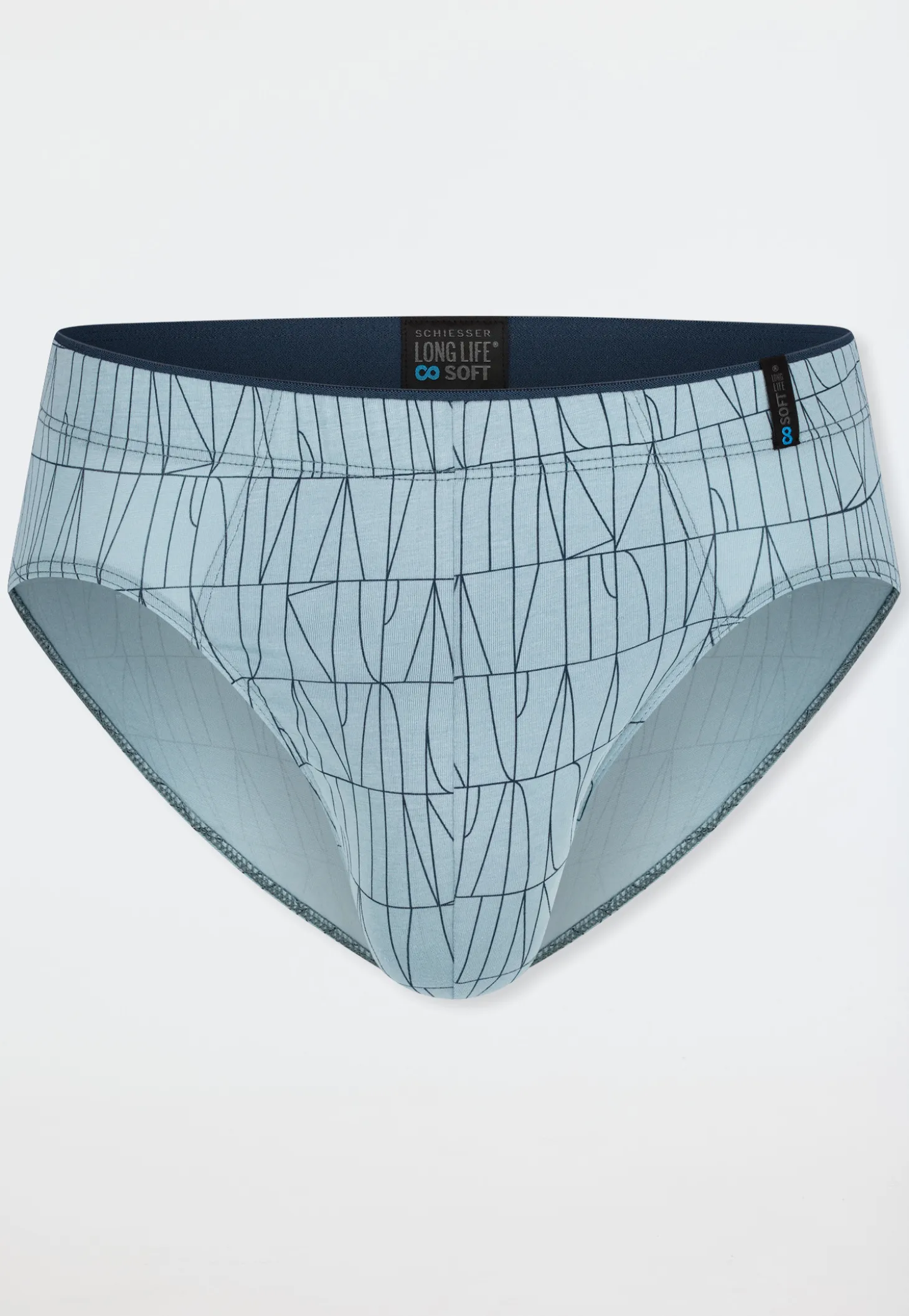 Supermini Modal gemustert eisblau - Long Life Soft