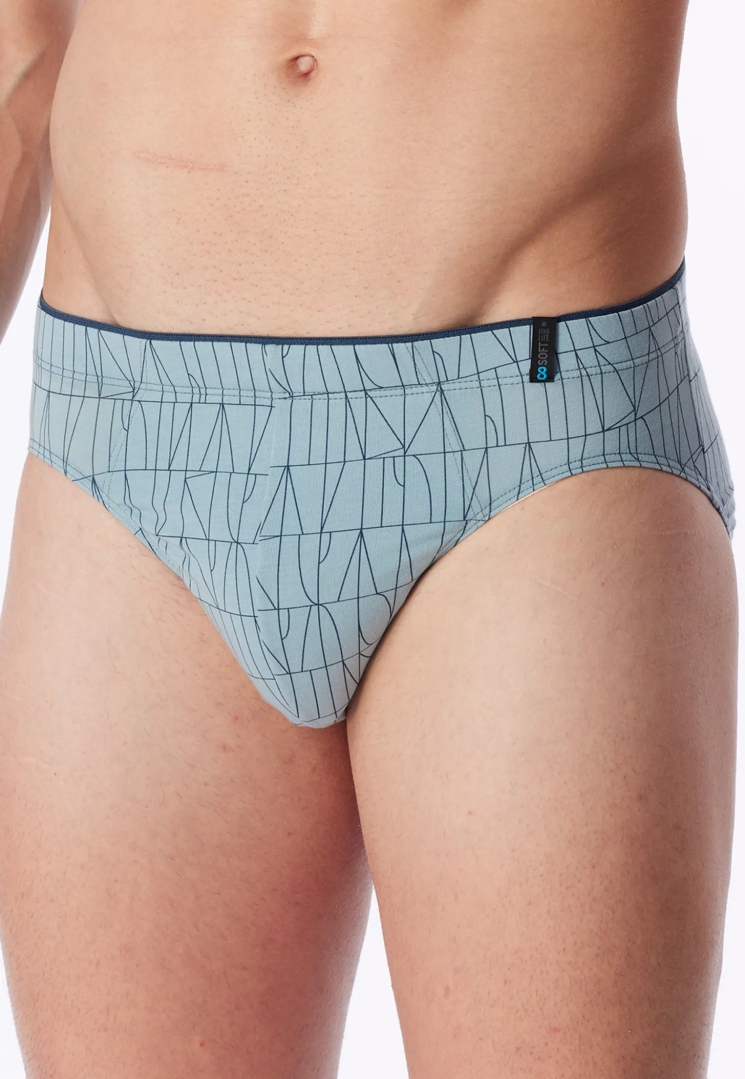 Supermini Modal gemustert eisblau - Long Life Soft