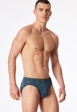 Supermini Modal gemustert grasgrün - Long Life Soft