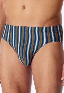 Supermini Slip aqua gestreift - 95/5