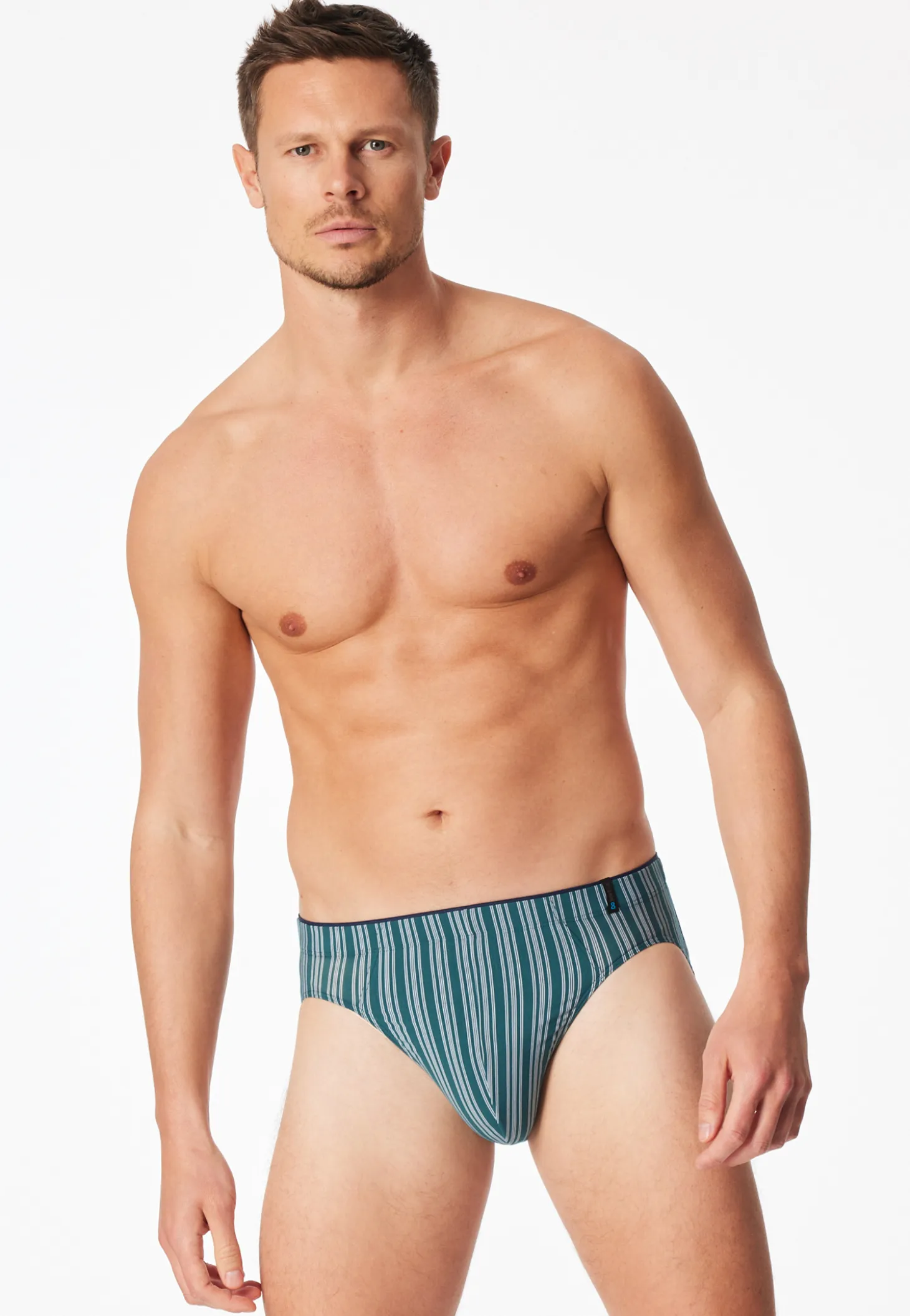 Supermini Slip grün gestreift - Long Life Soft