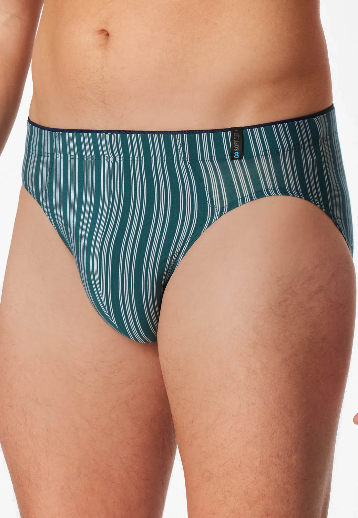 Supermini Slip grün gestreift - Long Life Soft