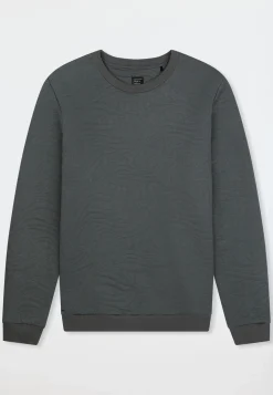 Sweatshirt dunkelgrün gemustert - Mix+Relax