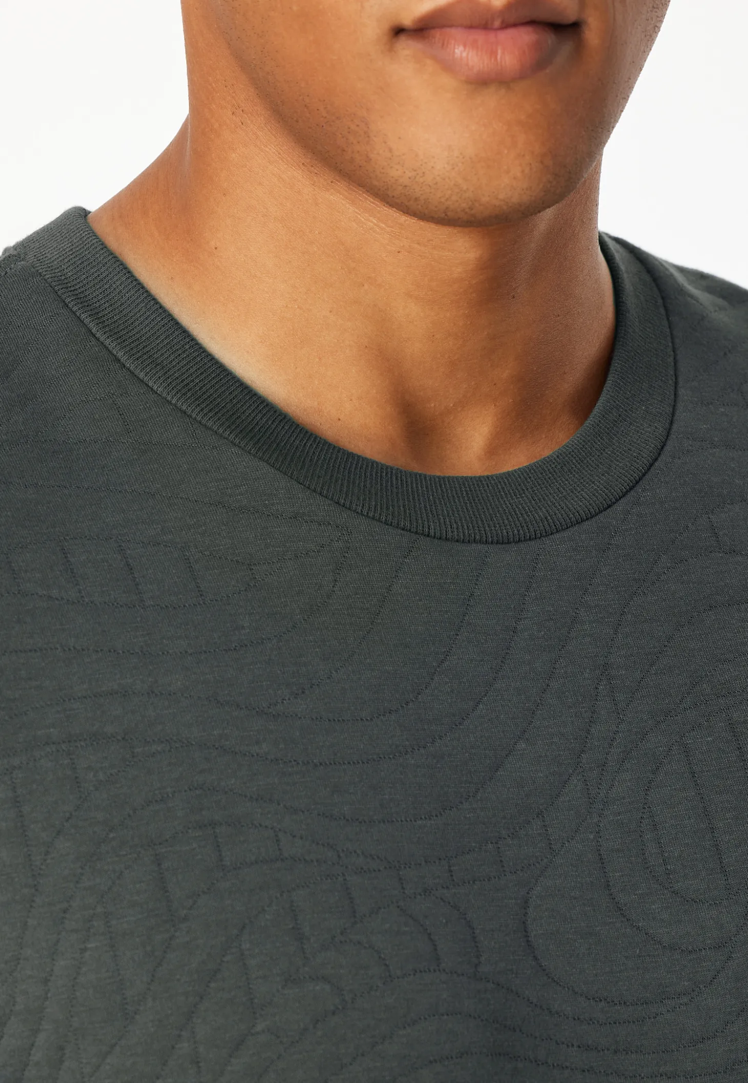 Sweatshirt dunkelgrün gemustert - Mix+Relax