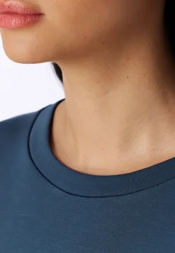 Sweatshirt langarm Doubleface V-Ausschnitt deep blue - Mix+Relax