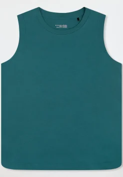 Tanktop merzerisierter Interlock grün - Mix+Relax