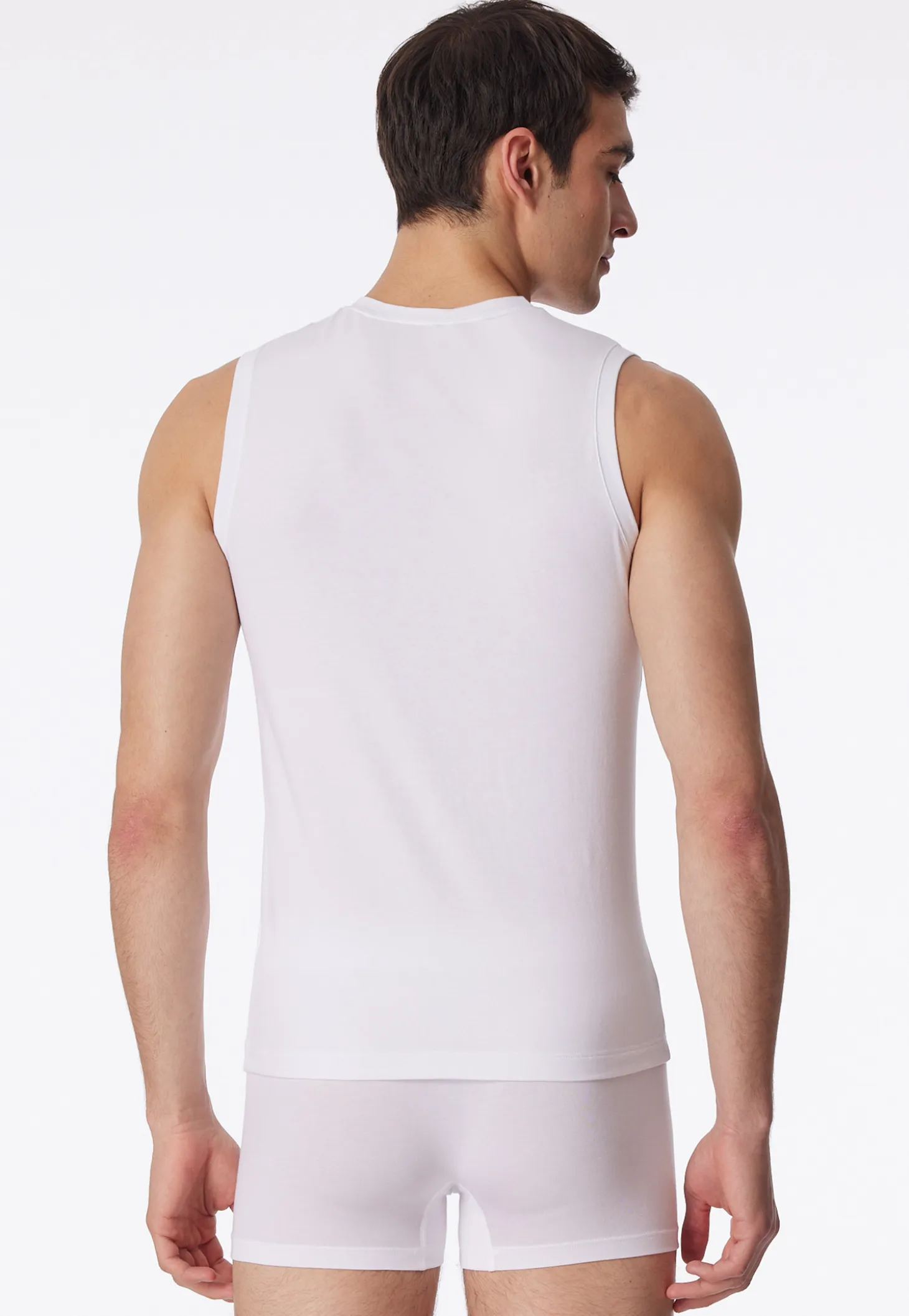 Tank Top modische Schnittform weiß - Long Life Soft