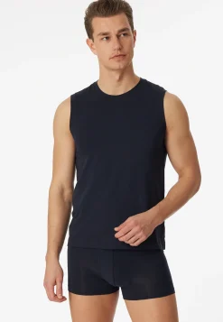Tank Top modische Schnittform blauschwarz - Long Life Soft