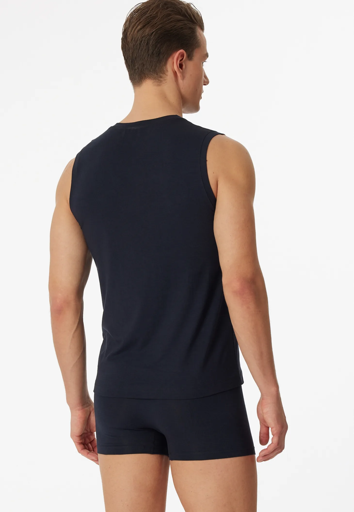 Tank Top modische Schnittform blauschwarz - Long Life Soft