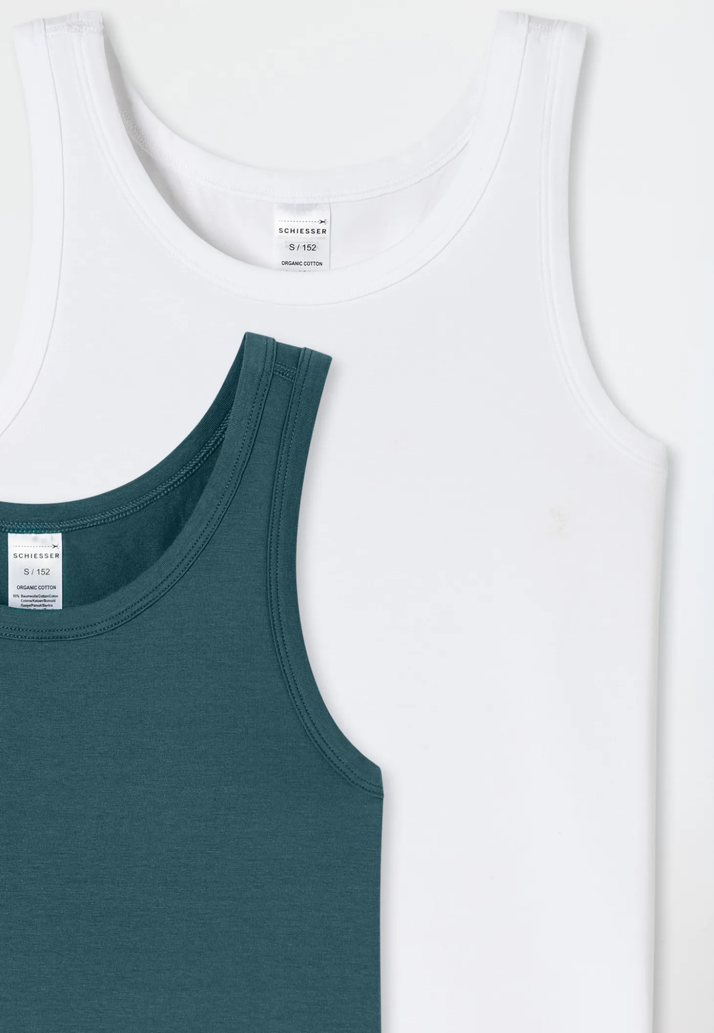 Tanktops 2er-Pack grün/ weiß - 95/5