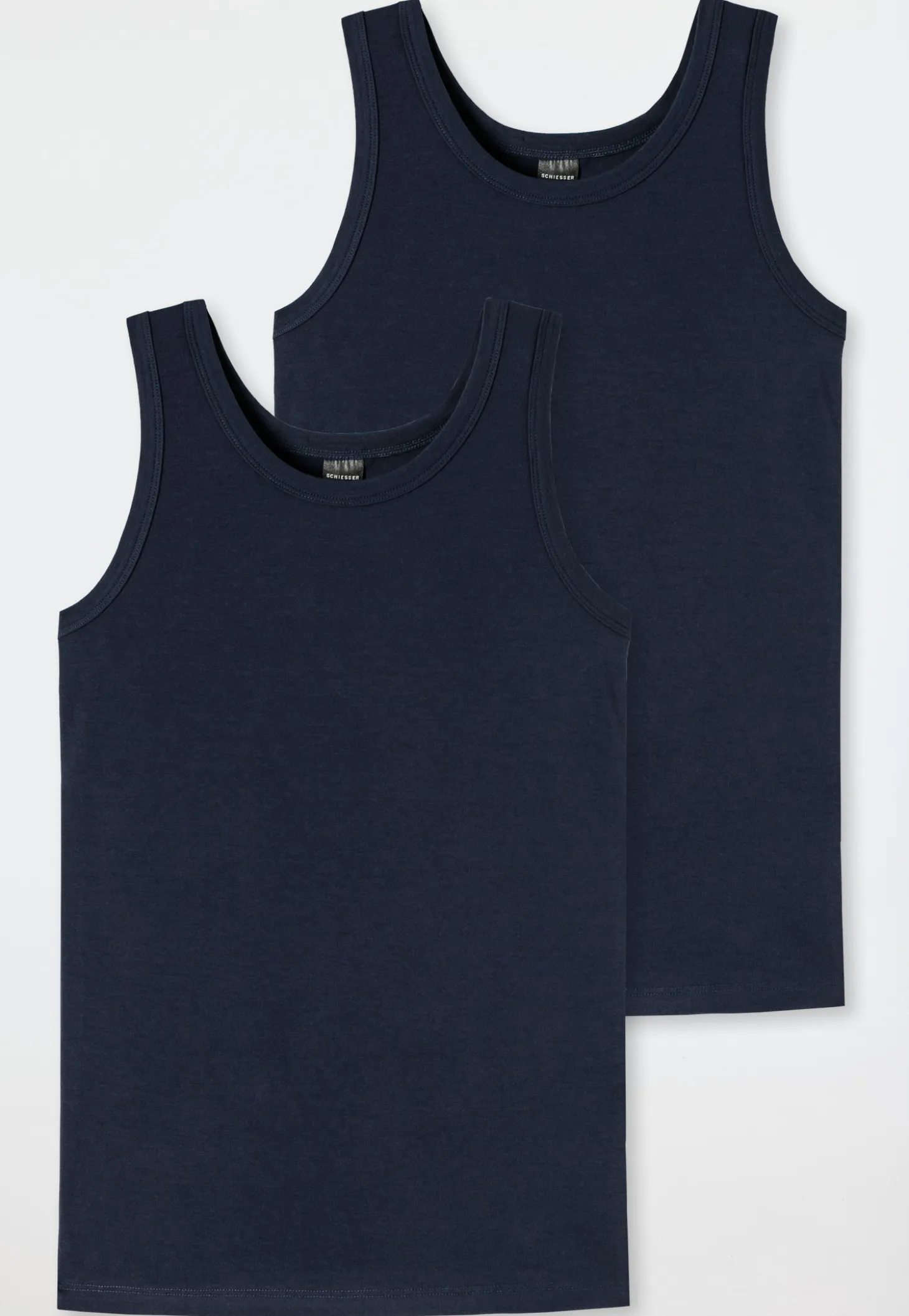 Tank Tops 2er-Pack nachtblau - 95/5