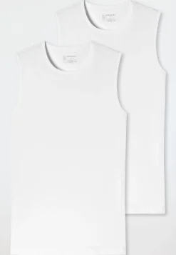 Tank Tops 2er-Pack Rundhals weiß – 95/5