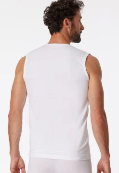 Tank Tops 2er-Pack V-Ausschnitt weiß - 95/5