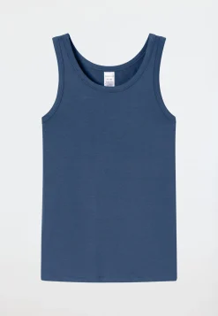 Tanktops 2er-Pack weiß/ blau - 95/5