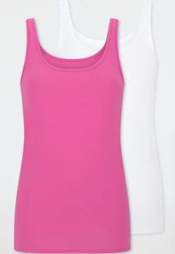 Top 2er-Pack weiß/ pink - 95/5