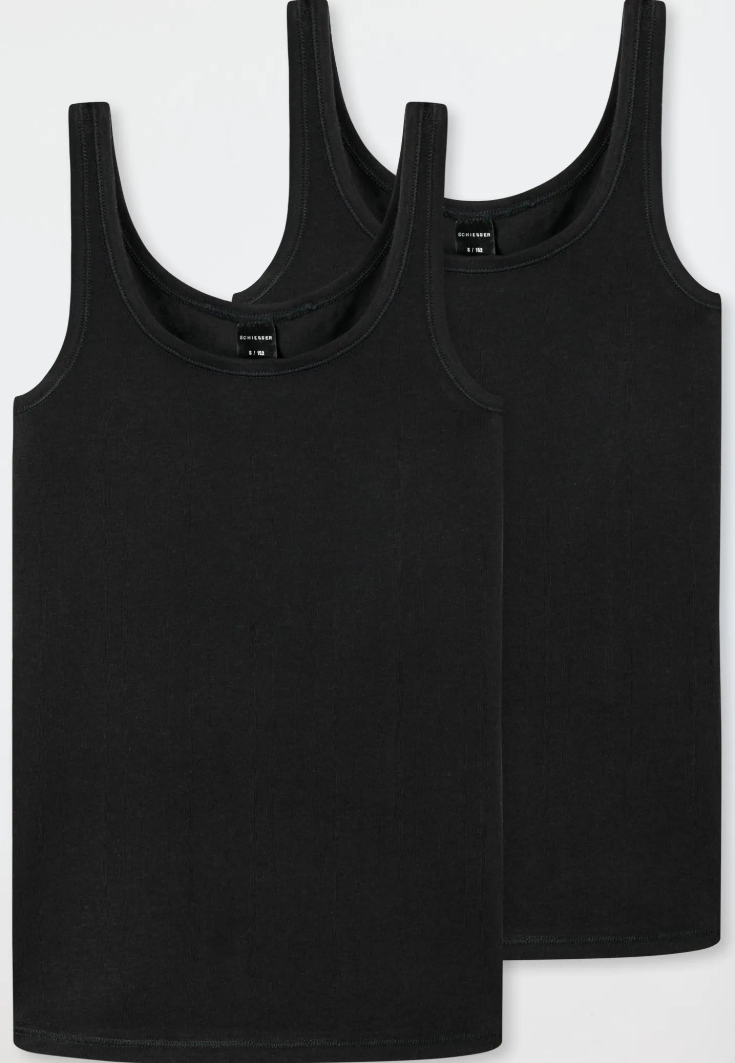 Tops 2er-Pack schwarz - 95/5