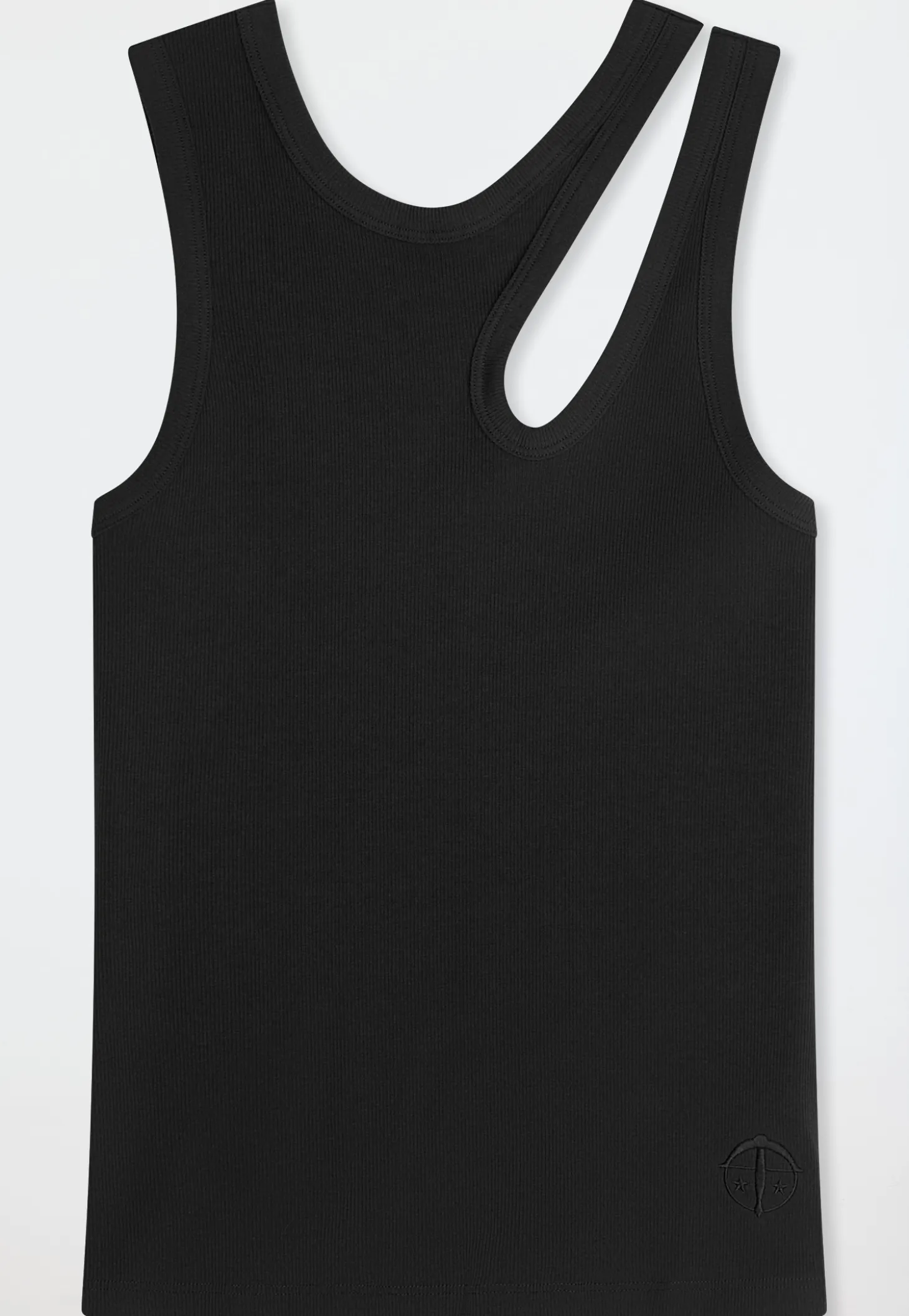 Trägertop Doppelripp Cutout schwarz - SCHIESSER 150 Years