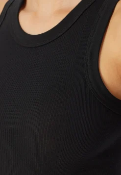 Trägertop Feinripp schwarz - Revival Paula