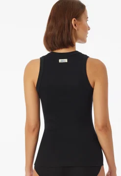 Trägertop Feinripp schwarz - Revival Paula