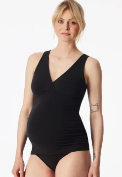 Trägertop Schwangerschaftswäsche schwarz - Unique Maternity
