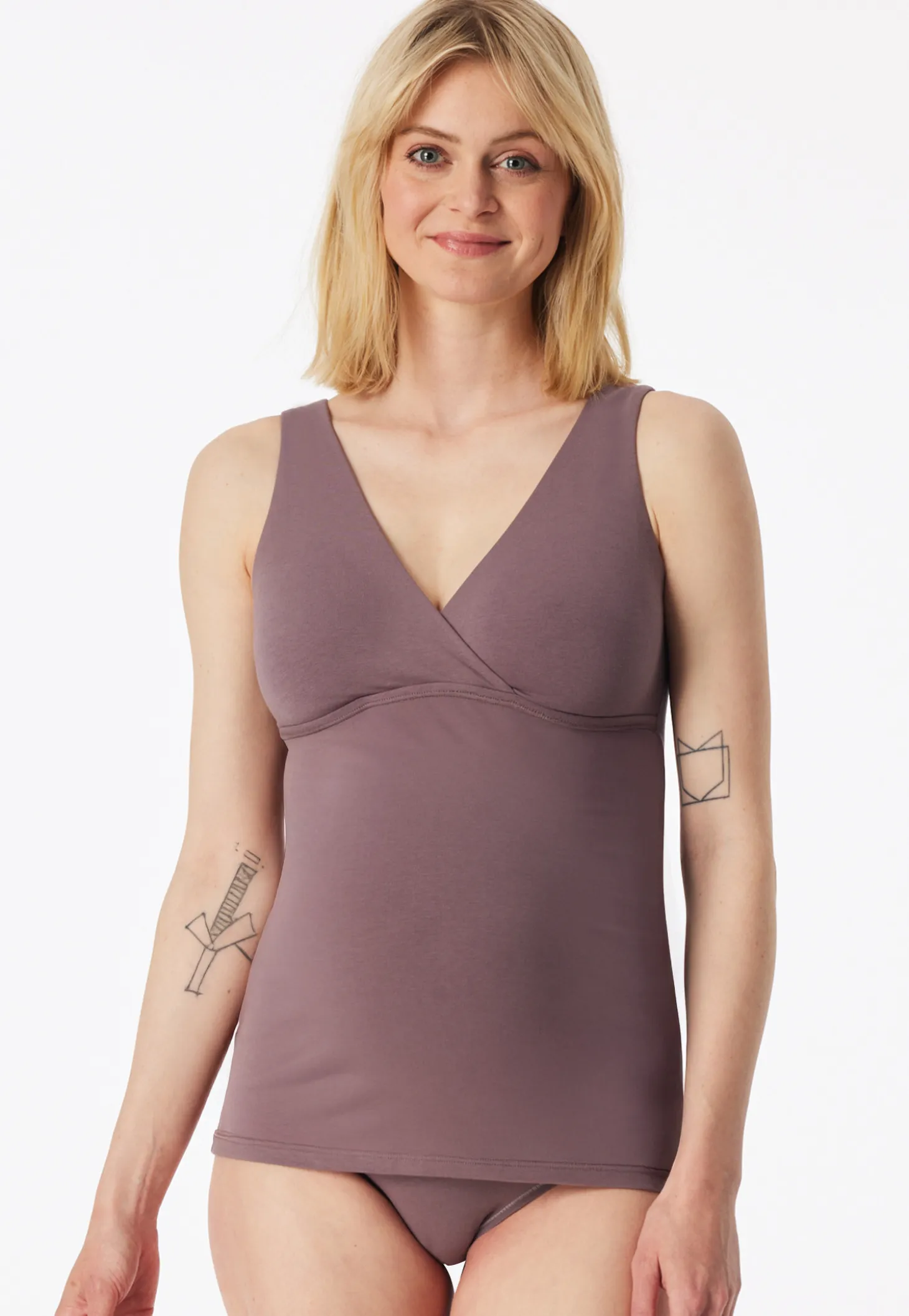 Trägertop Schwangerschaftswäsche mauve - Unique Maternity
